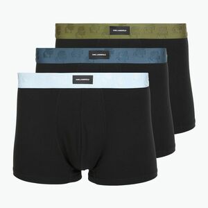 Férfi boxeralsók KARL LAGERFELD Kameo Logo Trunk 3 pár midnight/clear sky/olive (Kameo Logo Trunk A3M47002) kép