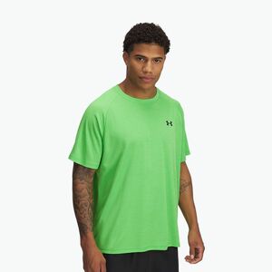 Férfi edzőpóló Under Armour Tech Textured cyber green/green spark/black (Tech Textured 1382796-362) kép
