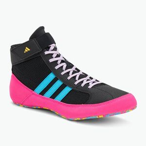 Bokszcipők adidas HVC core black/signal cyan/yellow (HVC JQ4992) kép