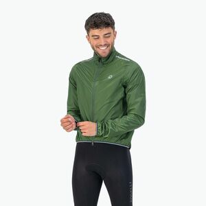 Férfi kerékpáros dzseki Rogelli Essential Rain fluorescent army green (Essential Rain ROG351697) kép