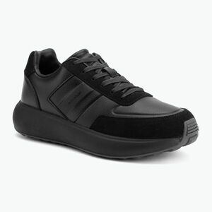 Férfi cipők Calvin Klein HM0HM02033 City Runner Laceup Tape Leather triple black (City Runner Laceup Tape Leather HM0HM020330GJ) kép