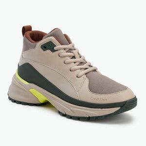 Férfi cipők Calvin Klein YM0YM01418 Hike Runner Mid Laceup Tech Mix desert taupe/smog/sorrel/thyme (Hike Runner Mid Laceup Tech Mix YM0YM014180GD) kép