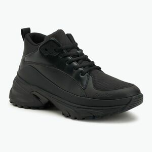 Férfi cipők Calvin Klein YM0YM01418 Hike Runner Mid Laceup Tech Mix triple black (Hike Runner Mid Laceup Tech Mix YM0YM014180GJ) kép