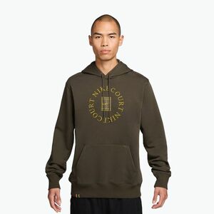 Férfi tenisz pulóver Nike Court Dri-Fit Heritage French Terry Hoodie dark hazel/saffron quartz (Court Dri-Fit Heritage French Terry Hoodie HM6759) kép