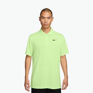Férfi teniszpóló Nike Court Dri-Fit Polo Solid light liquid lime/black (Court Dri-Fit Polo Solid DH0857-360) kép