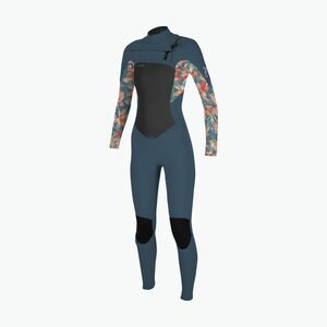 Gyerek neoprénruha O'Neill Girls Epic 4/3 Chest Zip Full Copen Blue/Painted Tropics (Girls Epic 4/3 Chest Zip Full 5358G-IL4) kép