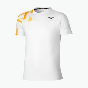 Férfi teniszpóló Mizuno Daybreakers Shadow white/citrus (Daybreakers Shadow 62GAC50074) kép