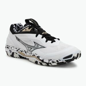 Kézilabdacipő Mizuno Wave Stealth 6 white/black/gold (Wave Stealth 6 X1GA243041) kép