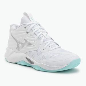 Női röplabdacipő Mizuno Wave Momentum Pro Mid white/blue tint (Wave Momentum Pro Mid V1GC254545) kép