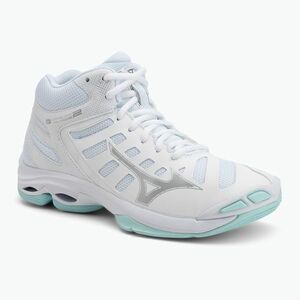Női röplabdacipő Mizuno Wave Voltage 2 Mid White/Blue Tint (Wave Voltage 2 Mid V1GC246545) kép