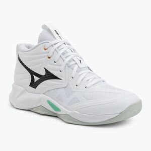 Röplabdacipő Mizuno Wave Momentum Pro Mid white/black/frozen emerald (Wave Momentum Pro Mid V1GA254521) kép