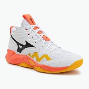Röplabdacipő Mizuno Wave Momentum Pro Mid white/fiery coral 2/citrus (Wave Momentum Pro Mid V1GA254501) kép