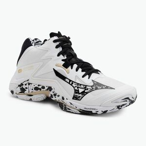 Röplabdacipő Mizuno Wave Lightning Z8 Mid white/black/gold (Wave Lightning Z8 Mid V1GA240541) kép