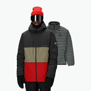 Férfi snowboarddzseki 686 Smarty 3IN1 Form charcoal colorblock (Smarty 3IN1 Form M5WN161-CHCB) kép