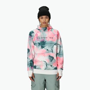 Női snowboard kapucnis pulóver 686 Bonded Fleece Pullover Hoody geranium pink ink (Bonded Fleece Pullover Hoody M3WNCS304-GPIK) kép