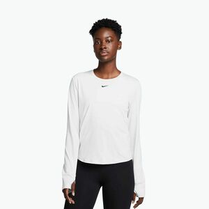 Hosszú ujjú edzőpóló Nike One Classic Dri-Fit white/black (One Classic Dri-Fit FN2801) kép