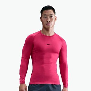 Férfi hosszú ujjú edzőfelső Nike Pro Dri-Fit Tight Fitness rush pink/black (Pro Dri-Fit Tight Fitness FB7919-666) kép
