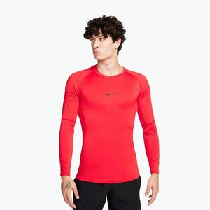 Férfi hosszú ujjú edzőfelső Nike Pro Dri-Fit Tight Fitness university red/black (Pro Dri-Fit Tight Fitness FB7919-657) kép
