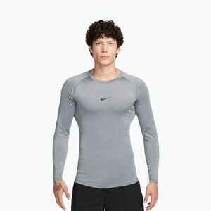 Férfi hosszú ujjú edzőfelső Nike Pro Dri-Fit Tight Fitness smoke grey/black (Pro Dri-Fit Tight Fitness FB7919-084) kép