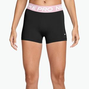 Női rövidnadrág Nike Pro Mid-Rise Biker 3" black/pink foam/white (Pro Mid-Rise Biker 3" IQ1037) kép