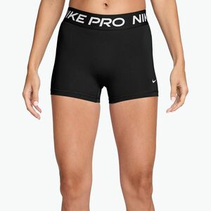 Női biker rövidnadrág Nike Pro Mid-Rise Biker 3" black/white (Pro Mid-Rise Biker 3" IQ1037) kép