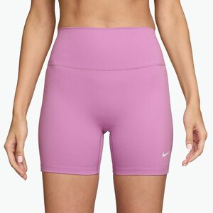 Női rövidnadrág Nike One High-Waisted Biker 5" light magenta/white (One High-Waisted 5" Biker IO0809) kép