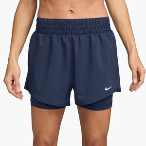 Női rövidnadrág Nike One Dri-Fit High-Waisted 3" 2In1 midnight navy/white (One Dri-Fit High-Waisted 3" 2In1 DX6016-411) kép