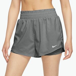 Női rövidnadrág Nike One Dri-Fit High-Waisted 3" 2In1 smoke grey/heather/white (One Dri-Fit High-Waisted 3" 2In1 DX6016-085) kép