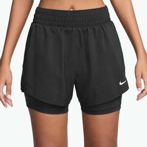 Női rövidnadrág Nike One Dri-Fit High-Waisted 3" 2In1 black/white (One Dri-Fit High-Waisted 3" 2In1 DX6016-011) kép