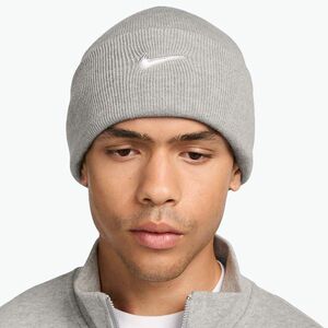 Téli sapka Nike Peak Swoosh Beanie dark grey heather/white (Peak Swoosh Beanie HF0187-063) kép