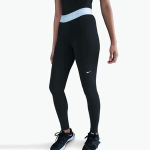 Női leggings Nike Pro 365 Tight black/celestine blue/white (Pro 365 Tight CZ9779-030) kép