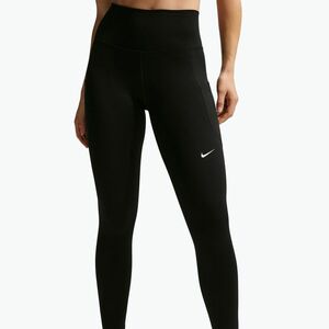 Női edzésleggings Nike One High-Waisted 7/8 black/white (One High-Waisted 7/8 FN3241-011) kép