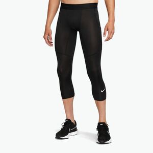 Férfi edzőleggings Nike Pro Dri-Fit 3/4 Tight Fitness black/white (Pro Dri-Fit 3/4 Tight Fitness FB7950-010) kép