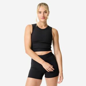 Domyos Női fitnesz crop top, gumírozott derekú kép