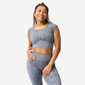 Domyos Női fitnesz crop top, varrásmentes kép
