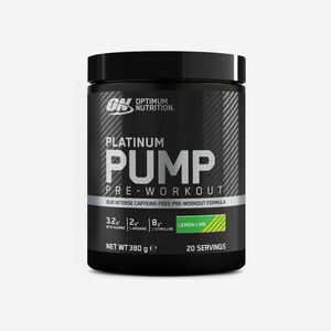 Optimum Nutrition Edzés előtti italpor, koffeinmentes, citrom, 380 g - Platinum Pump kép