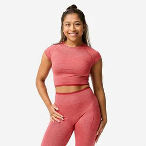 Domyos Női fitnesz crop top, varrás nélküli kép