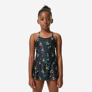 Decathlon Lány úszódressz, egyrészes, kis szoknyával - Lila kép