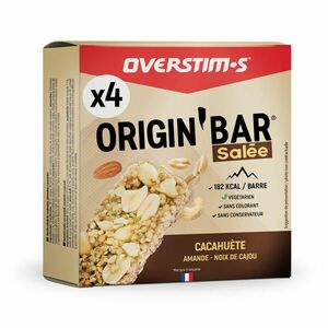 Overstim.S Energiaszelet, sós földimogyorós, 4x35 g - Origin Bar kép
