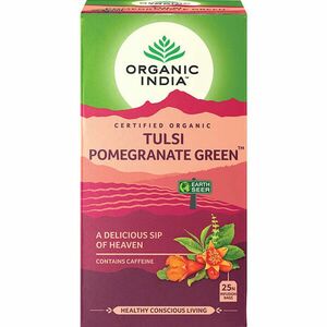 Tulsi POMEGRANATE GREEN, filteres bio tea, 25 filter - Organic India kép