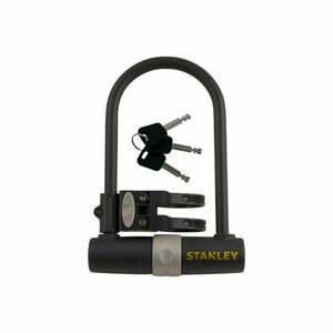 STANLEY S755-201 kerékpár zár, U-alakú, 3 kulcsos, 247 mm hosszúság kép