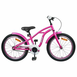 vidaXL Gyerek Bicikli 22 Hüvelyk 7-12 Sötét rózsaszín kép