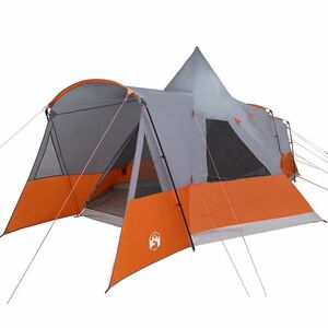 vidaXL Teepee sátor 8 fős tetővel Szürke és narancs 720 x 465 x 295 cm kép