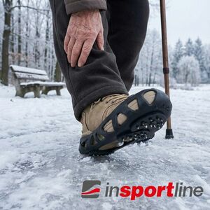 Csúszásgátló cipőre inSPORTline Niseko, 5 mm tüskék, alkalmas csúszós felületekre, gyors felhúzás kép
