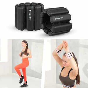 Fitness boka- és csuklósúlyok inSPORTline Brace 2x1 kg, hatékony edzéssegédeszköz, univerzális méret, rugalmas pánt, tépőzáras rögzítés kép