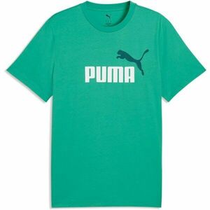 Puma ESSENTIALS 2COLOR SMALL NO 1 LOGO TEE Férfi póló, zöld, méret XXXL kép