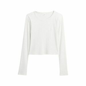 GAP V-JPN LS RIB TEE Női crop póló, fehér, méret kép