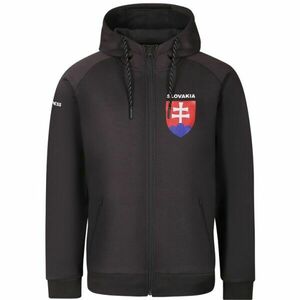PROGRESS SK HOODY ZIP MAN Férfi szurkolói pulóver, sötétszürke, méret kép