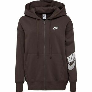 Nike NSW PHNX FLC FZ HOODIE DNC Női pulóver, barna, méret kép