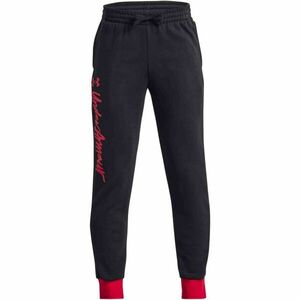 Under Armour RIVAL FLEECE SCRIPT JGRS Fiú melegítőnadrág, fekete, méret XL kép